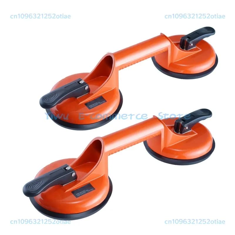 SucceBuy 4.7" 2Pack 330 libbre Ventosa sottovuoto in vetro con manico in alluminio per piastrelle di vetro, granito, metallo, legno, pannelli di sollevamento