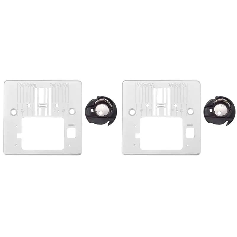 ABMO 2X Home Sewing Machine Accessories Needle Throat Plate Q60D And Bobbin Casetool Kit For Singer 4423 4432 5511