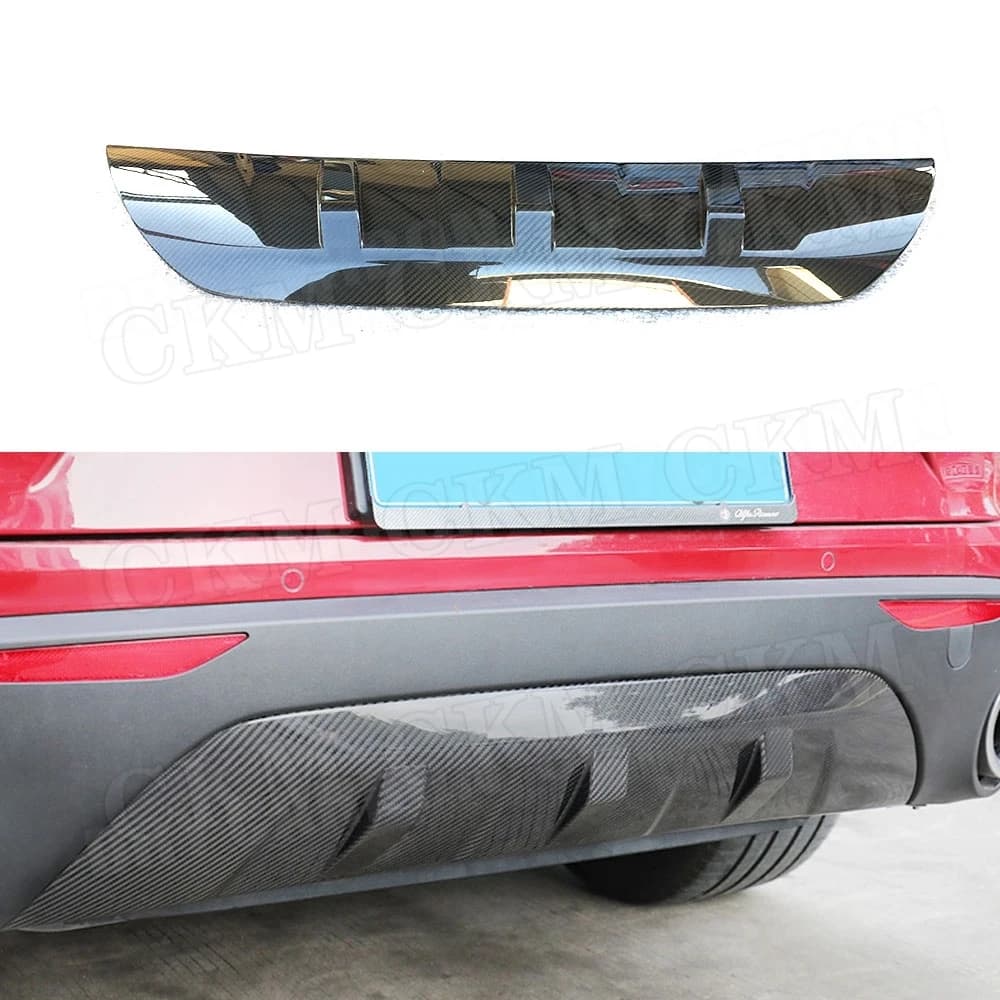 Dry Carbon Fiber/FRP Unpainted Material Rear Bumper Lip Diffuser For Alfa Romeo Stelvio B Style 2017 2018 2019 Trims