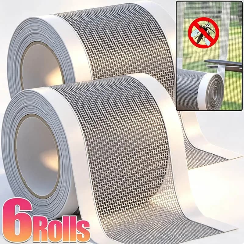 Window Screen Repair Tape Window Net Screen Patch Mesh Tape Strong Adhesive Repairs Fix Patch Broken Holes Repairing Tools