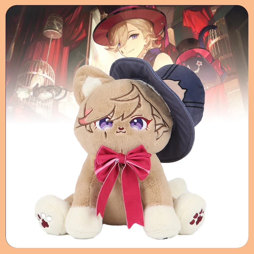 28cm Cute Lyney Meow peluche Genshin Impact Game circostante giocattoli di peluche film animali di peluche giocattoli per bambini regalo di compleanno