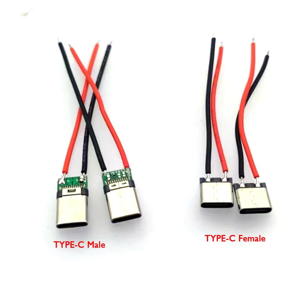 10 cavi USB Type-C 2P saldati maschio e femmina per la ricarica del telefono cellulare