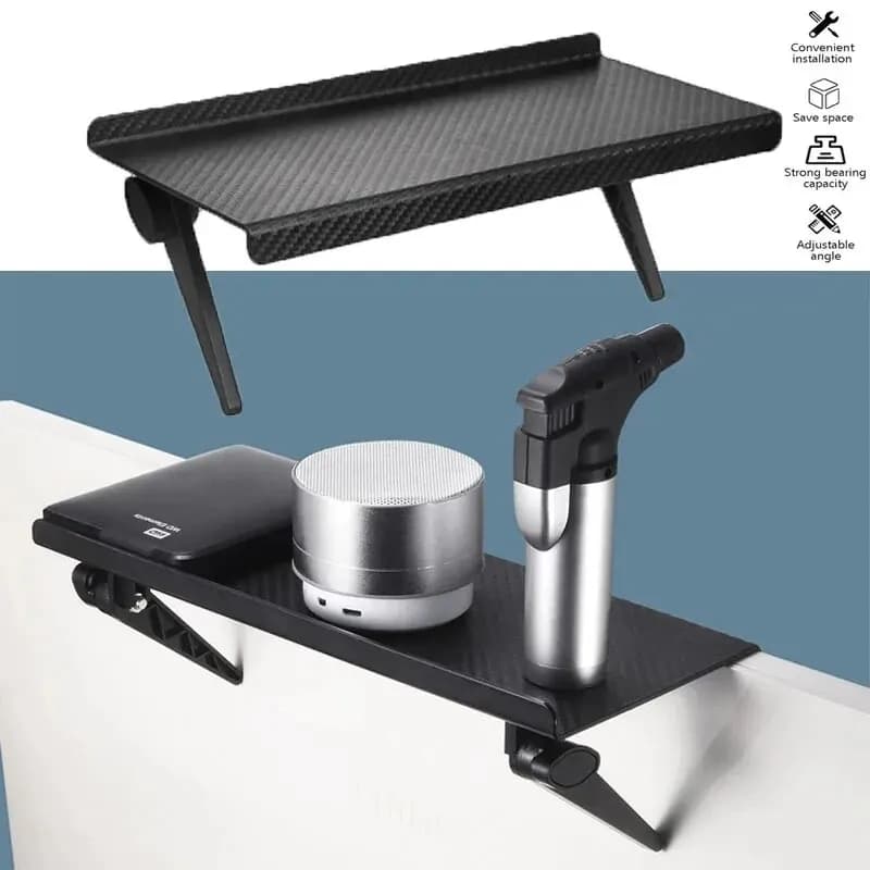 1 Pezzo Supporto Salvaspazio per Schermo PC e TV, Router Wireless, Decoder - Senza Foratura - Strumento Essenziale