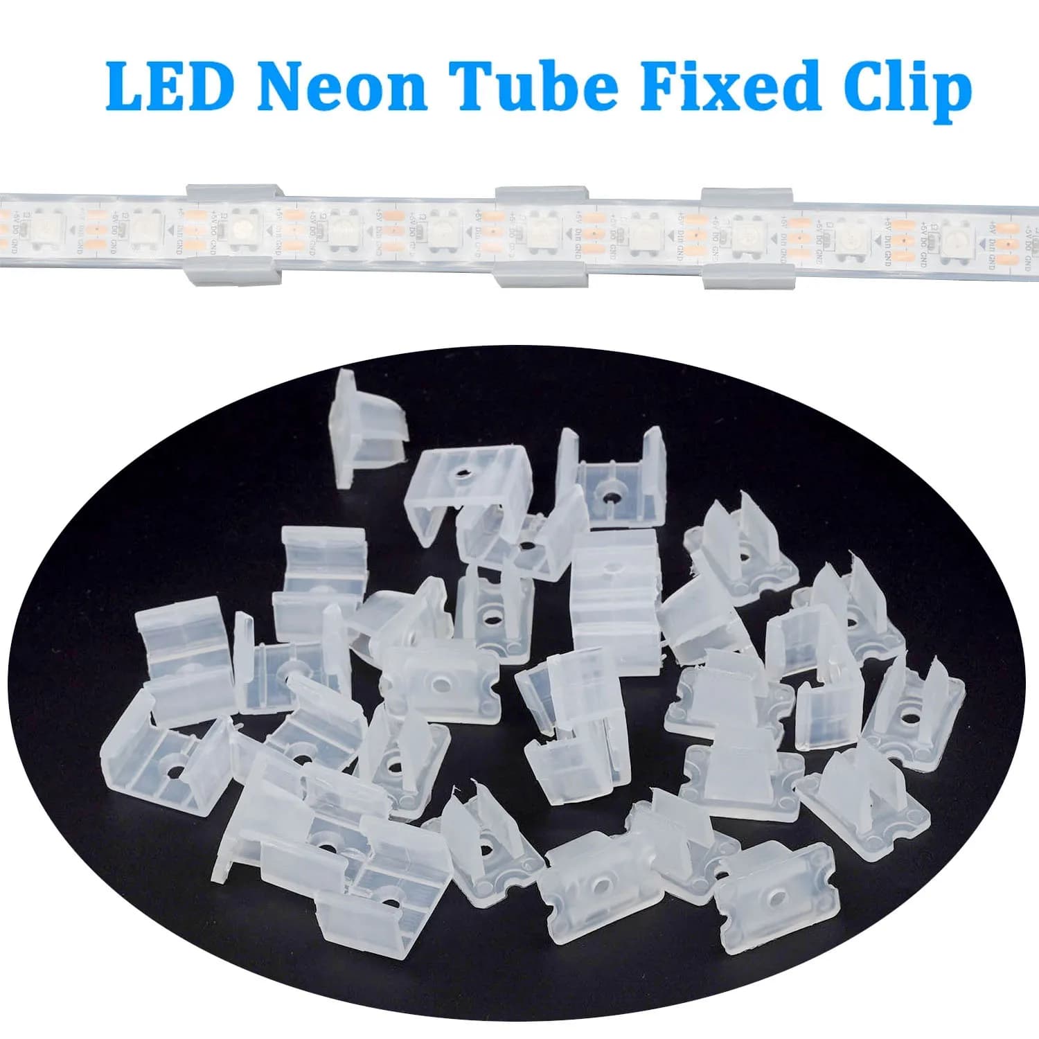 5 pz-100 pz Led Connettore Fix Pinze Accessori In Plastica Montaggio di Fissaggio a Parete Per 6MM 8MM 10MM 12MM RGB 5050 Luce di Striscia Al Neon