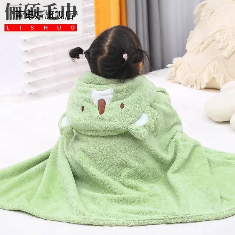 Baby Bath Towel Coral Fleece Soft Absorbent Quick Dry Hooded Robe for Boys And Girls Children's Bathrobe Comfortable And Cozy