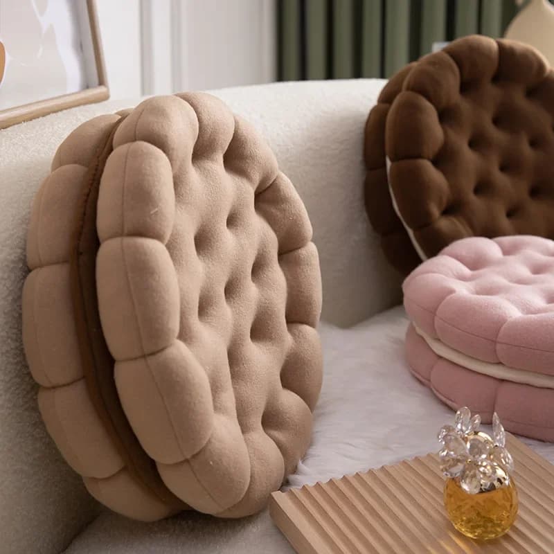 Ins Sandwich Biscuit Cuscino per divano Sedile per ragazze Simpatico cuscino per sedile spesso Cuscino per schienale Cuscini per soggiorno Camera da letto Decorazioni per la casa