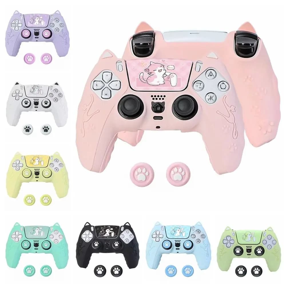 Per PlayStation 5 Controller PS5 Custodia protettiva in gomma Tuta in silicone extra spessa per caricatore originale DualSense