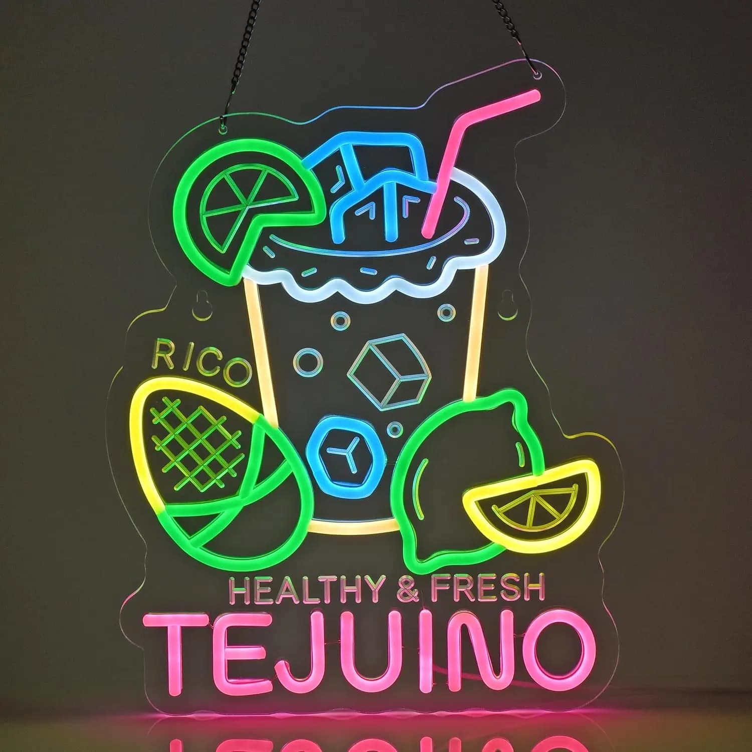 Insegna al Neon Tejuino, Luce LED USB per Ristorante Messicano, Auto, Caffetteria, Brunch, Cucina, Decorazione Casa, Regalo Personalizzato