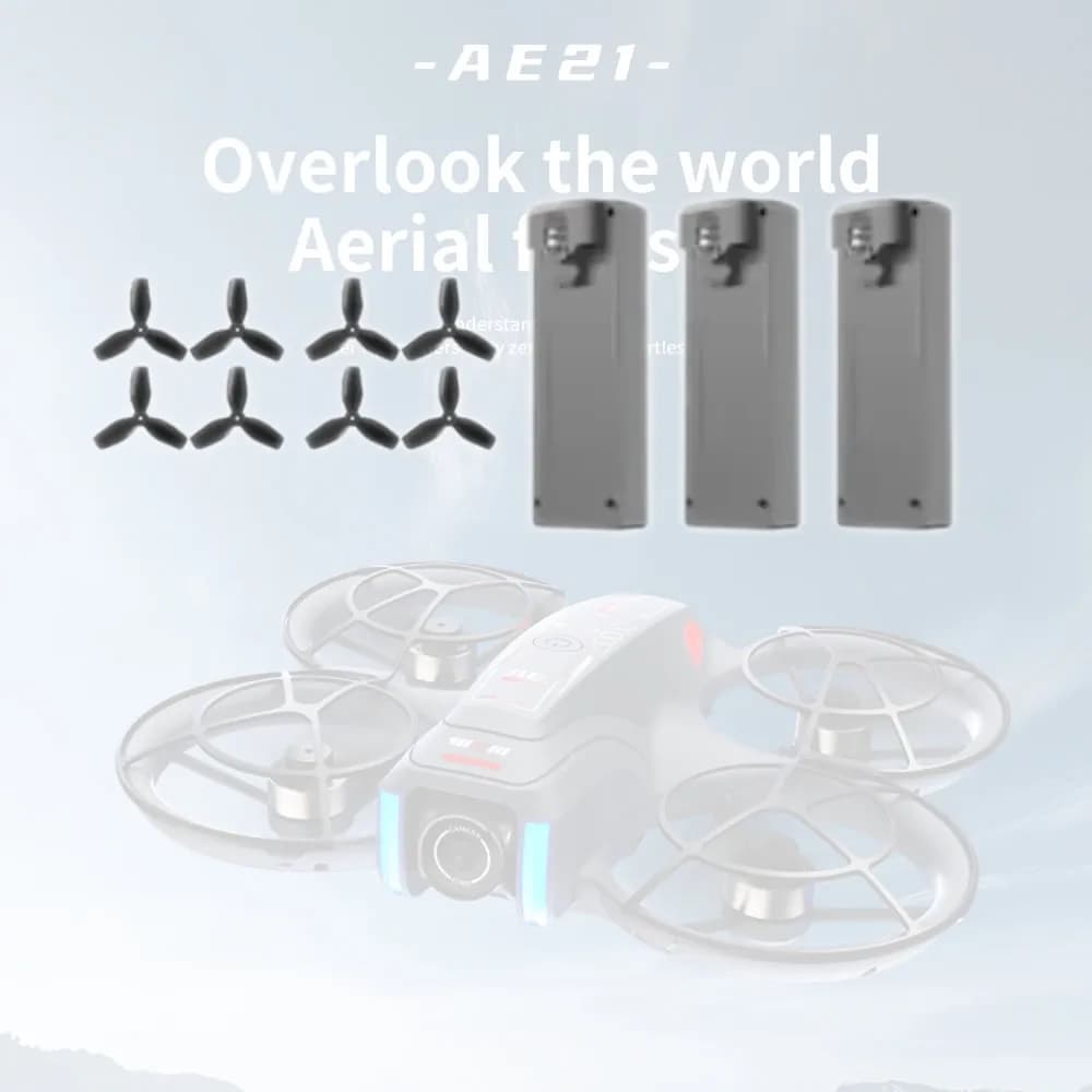 AE21 HD Dual Camera Mini Drone Original Spare Part AE21 Battery 3.7V 1200mAh / Propeller Blade Wings Part for AE21 Screen Drone