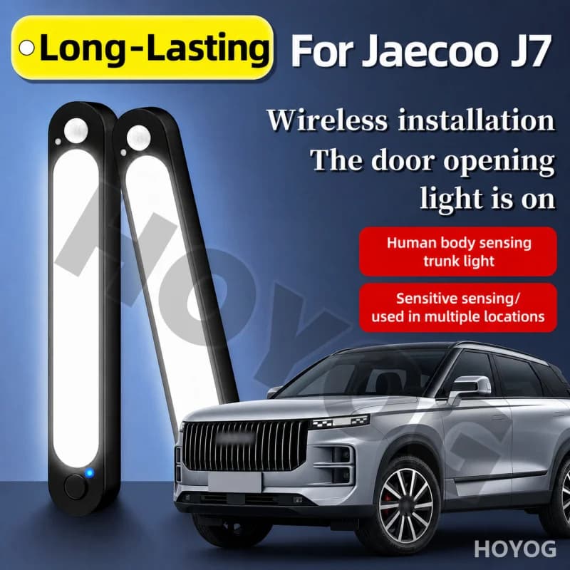 Luce LED per Bagagliaio Auto Jaecoo J7 2023-2026, Lampada con Sensore di Movimento, Ricaricabile USB, Luce per Vano Bagagli, Illuminazione Interna SUV