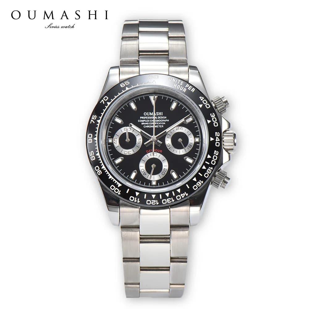 Men's Watch VK63 Quartz Movement Chronograph Watch Waterproof Stainless Steel Watches Men's Watch Casual VK63 Multifunctional