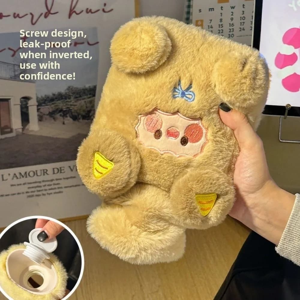 Borsa per acqua calda morbida e carina Scaldamani modello agnello cartone animato Comodo scaldamani antiscottatura femminile