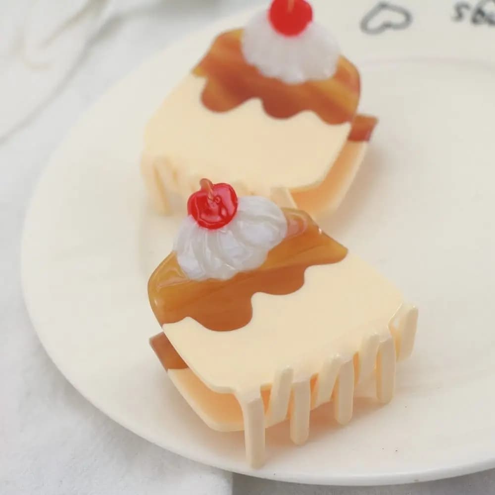 Unique Sushi Cake Acetic Acid Hair Claw Acetate Cherry Fruits Hair Clip Grab Clip Cartoon Simulation Food Shark Clip Daily