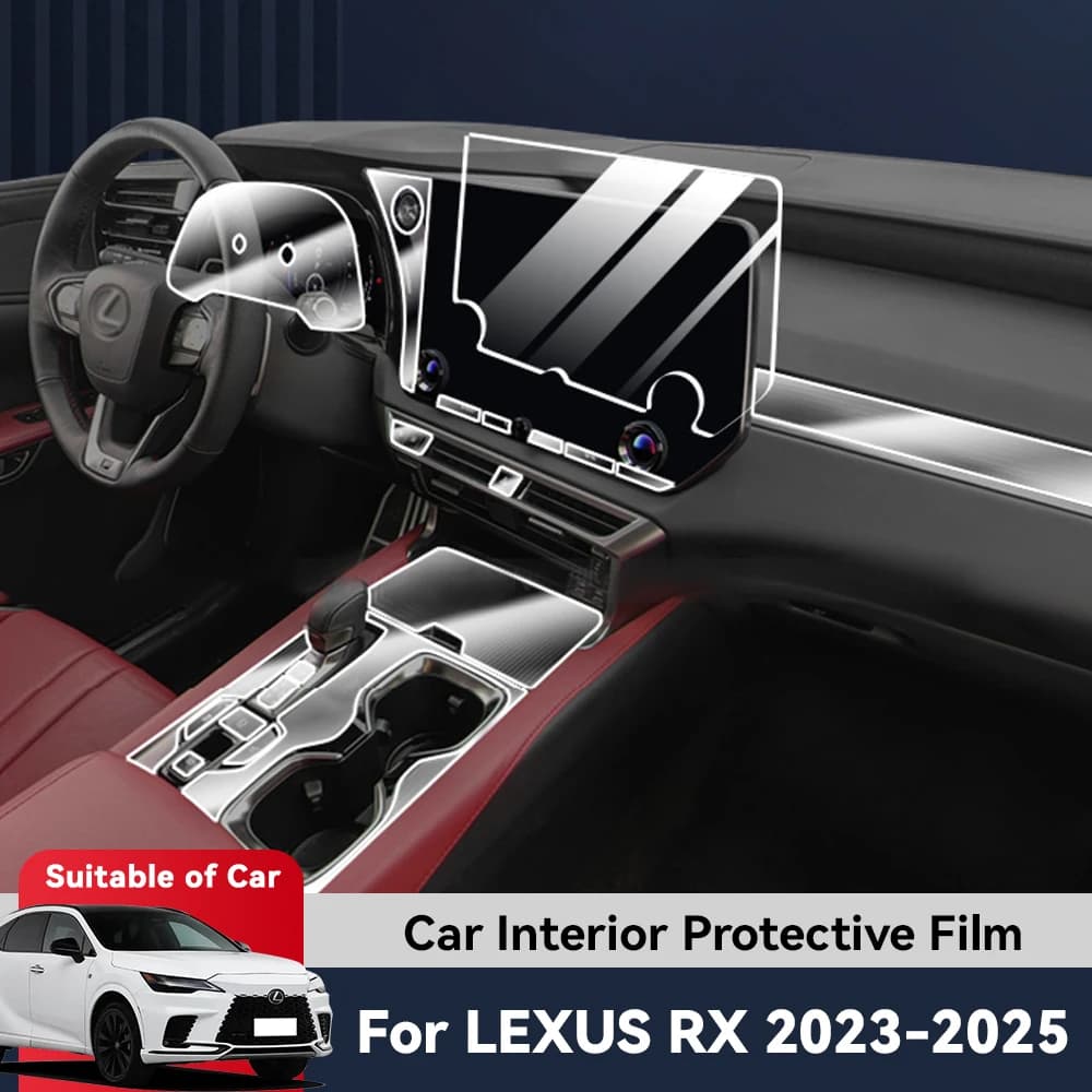 Pellicola Protettiva Interna Anti-Graffio in TPU per Schermo di Navigazione Centrale Auto GPS per LEXUS RX 350h 500h 2023 2024
