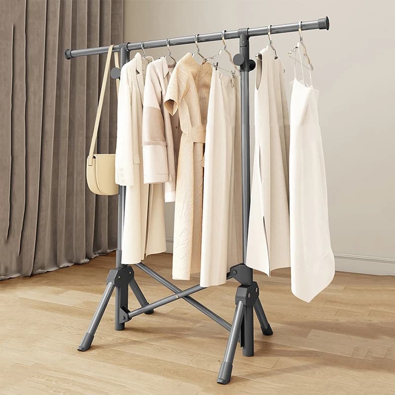 Folding Stretcher Simple Floor Clothes Hanger for Balcony Modern Multifunction Storage Brace for Portable Stretcher