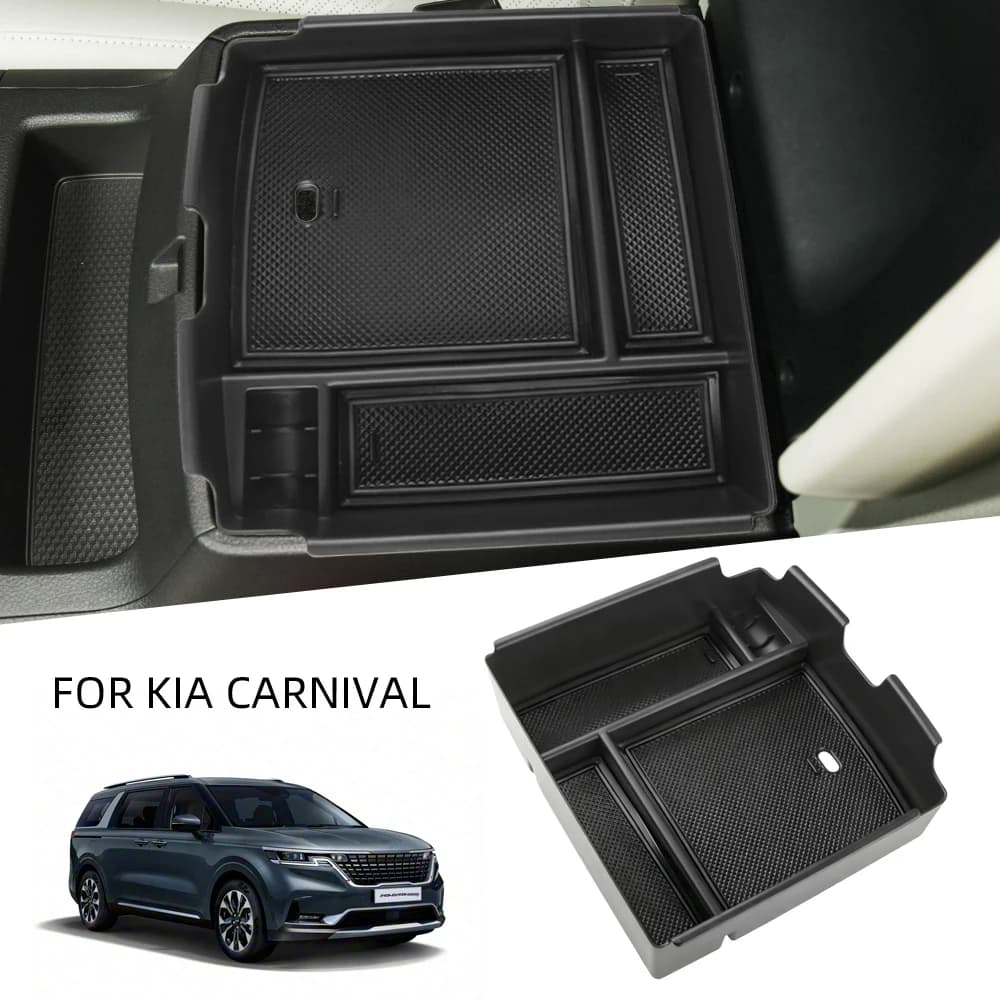 Scatola portaoggetti per bracciolo auto per KIA Carnival KA4 2020-2023 2024 2025, vassoio portaoggetti per console centrale, organizer, accessori