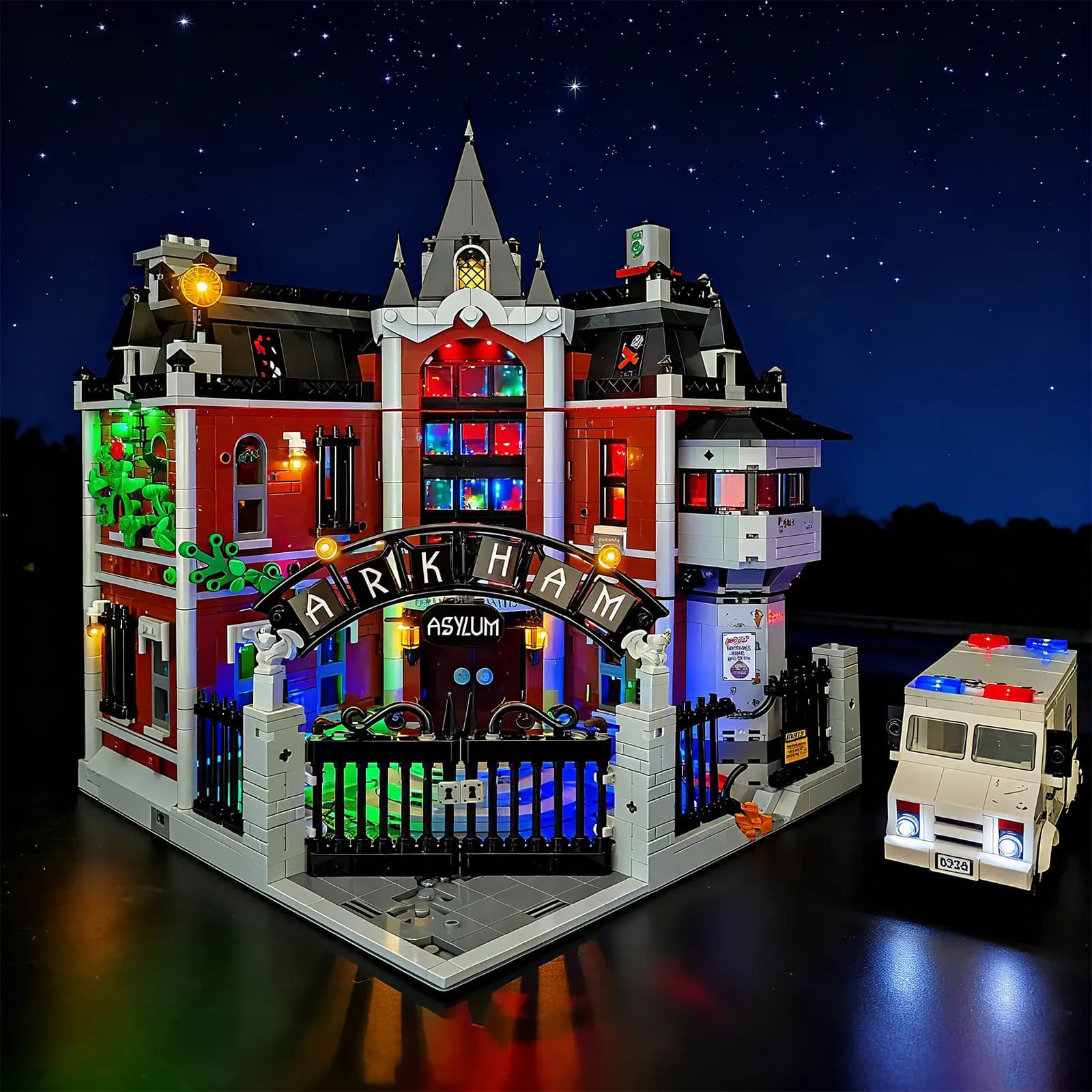 LYBMTWF LED Lighting Kit compatible with Lego 76300 Asylum Building (NON includes model bricks)