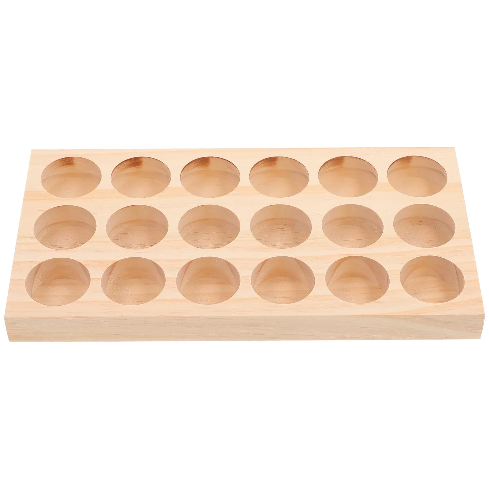 Organizzatore Porta Bottiglie di Oli Essenziali con 18 Scomparti in Legno, Espositore e Scatola di Stoccaggio per Flaconi di Profumo