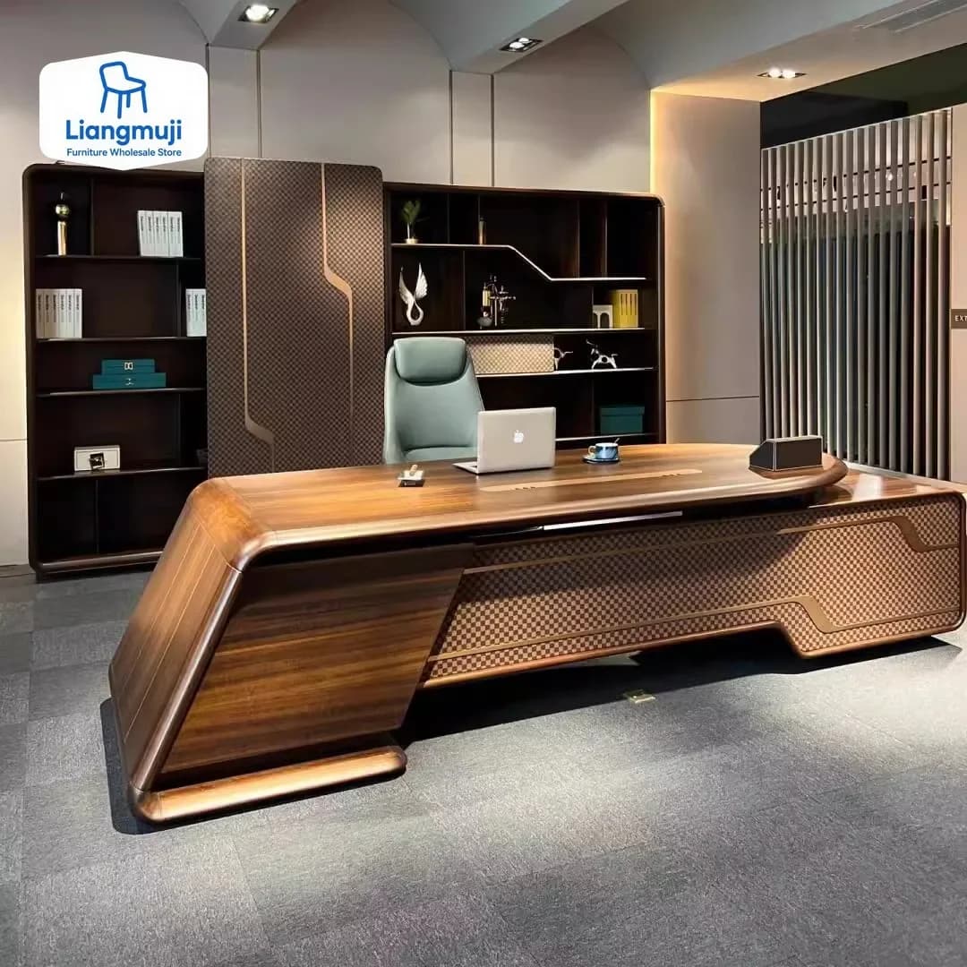 Scrivania da Ufficio Estetica con Cassetti, Organizer di Design, Scrivania Moderna di Lusso per Studio, Mobili Mesa De Escritorio