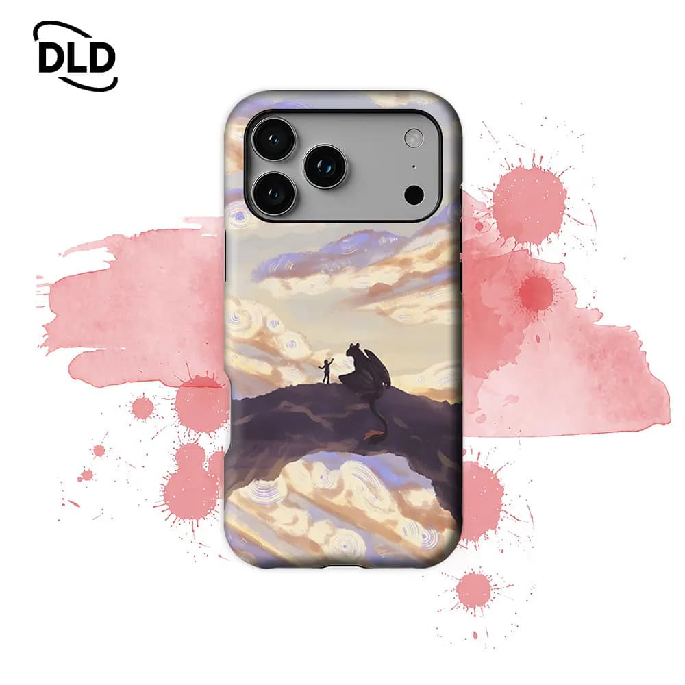Custodia per telefono Cloud Bridge Dragon magnetica per iPhone 17 16 15 14 13 Pro Max Plus, custodia robusta a strato singolo/doppio