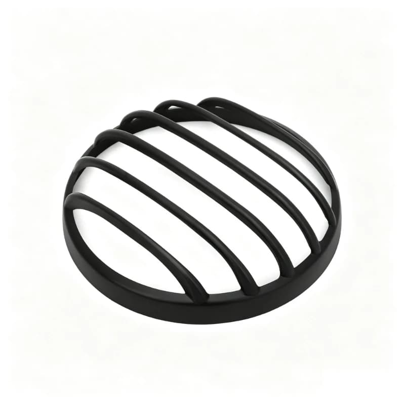 Black Motorcycle Headlight Guard with Round Front Coverage, Grille-Style Light Cover for 500 1100 2020-2021 Bikes, No-Drill