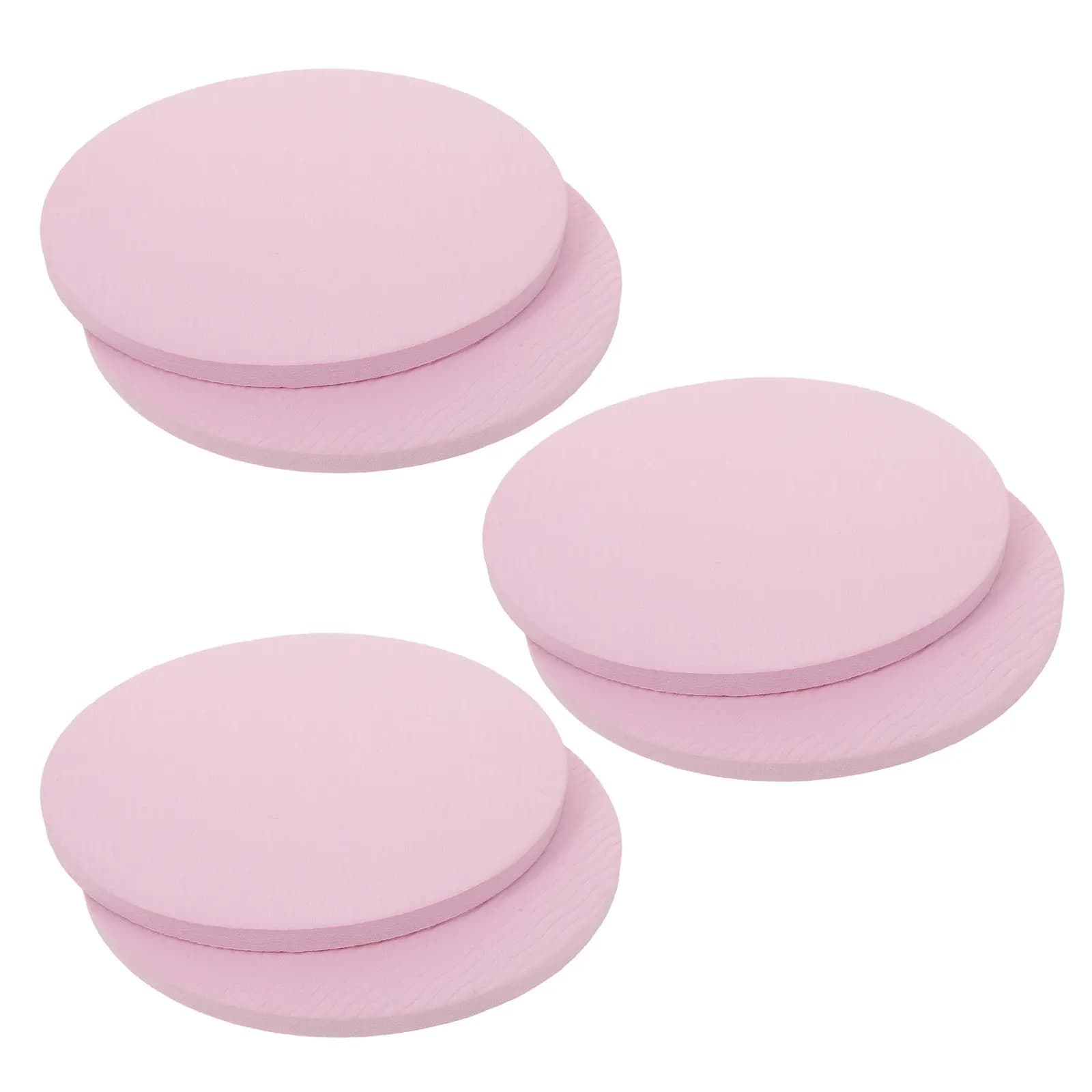 Set of 6 Circular Carpets for Light Pink Yoga, Anti-slip Bearings for Knee Support and Elbows, Plank Exercise Mat, Fitness Mat for Home and Gym