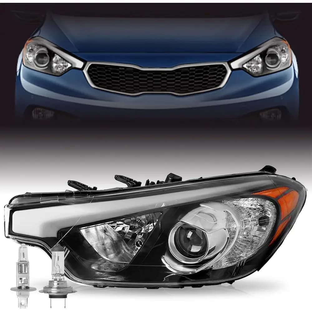 Gruppo Faro Alogeno Compatibile con Kia Forte, Forte Koup, Forte5 2014 2015 2016, Faro Alogeno Sinistro Lato Guida