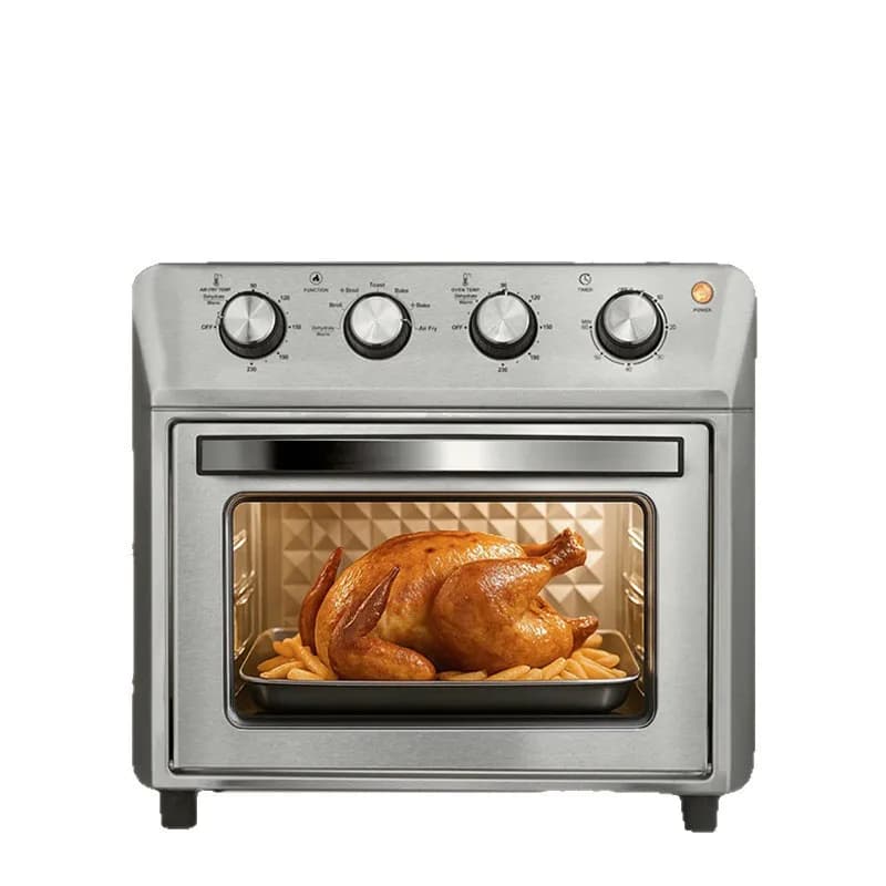 Forno elettrico a microonde combinato grande friggitrice ad aria 24L XXL 1800W 10 in 1 doppio forno friggitrice ad aria in acciaio inossidabile con girarrosto