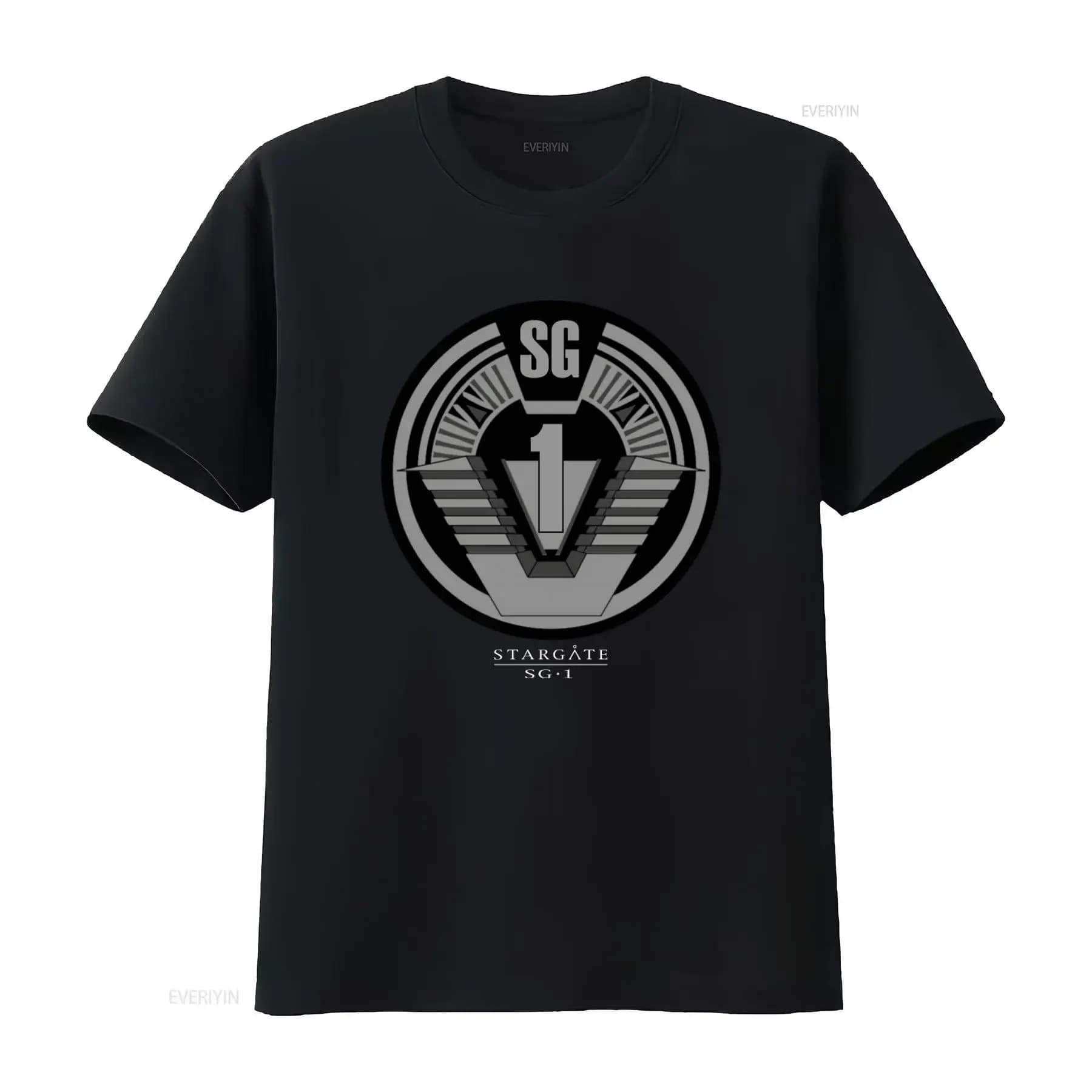 Stargate SG1 Team Badge Sci Fi TV Alien Show T Shirt for vintage Washed Versatile graphic Top For Everyday Wear Casual Soft