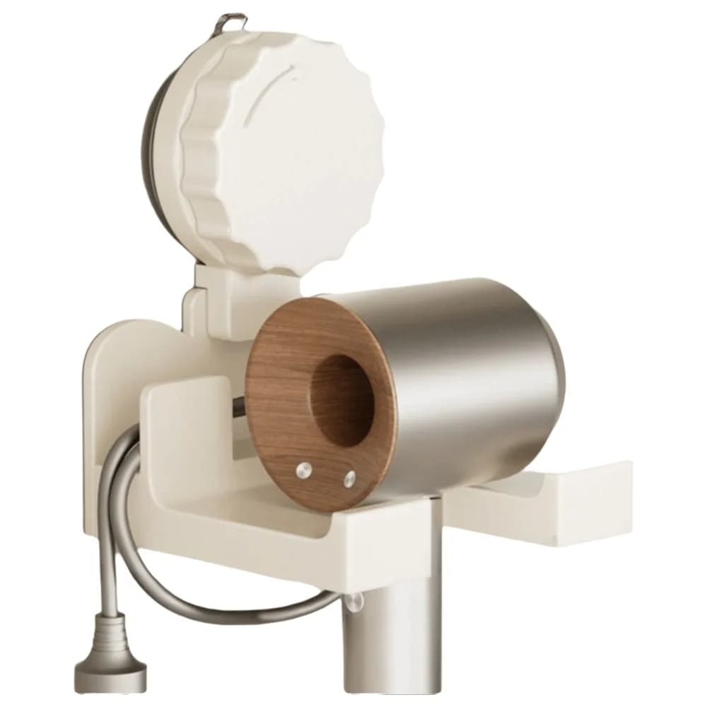 Supporto per Asciugacapelli con Ventosa Potente, Design Rimovibile, Nessun Danno alla Parete, Appendi Asciugacapelli, Facile Installazione