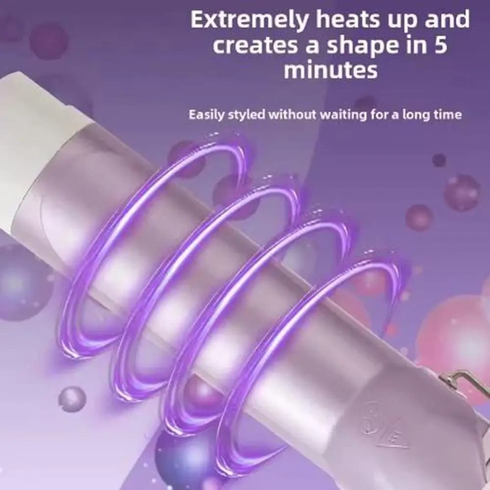 40 mm ceramic hair curling iron, quick manual heating, curling wand with negative ions, 5 temperature adjustments, big wave