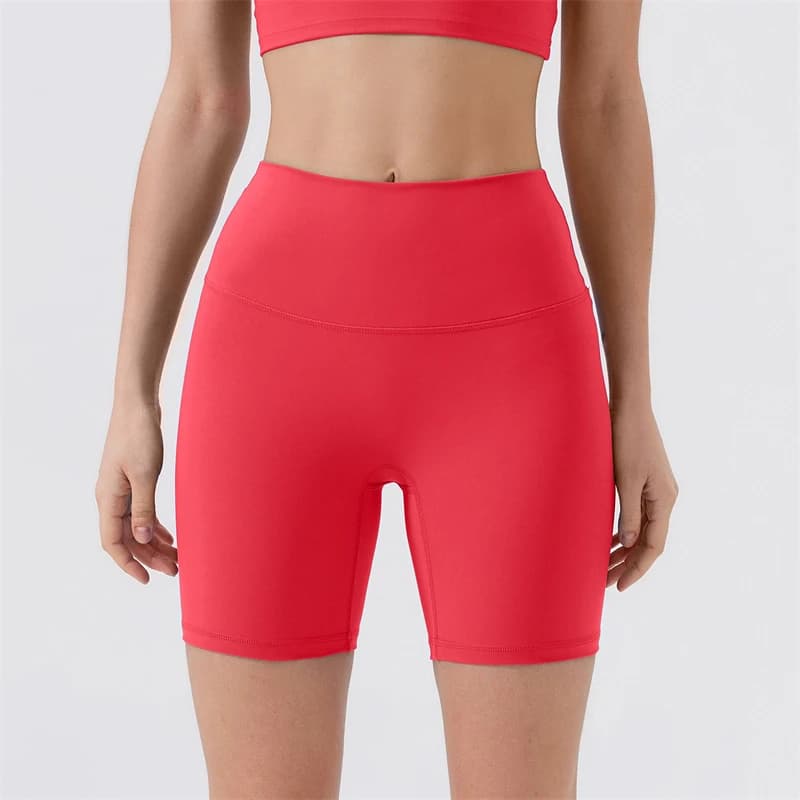 Workout High Waist Tight Short Pants Running Cycling Sportswear With PocketShorts Gym Short Leggings Women Sports Shorts