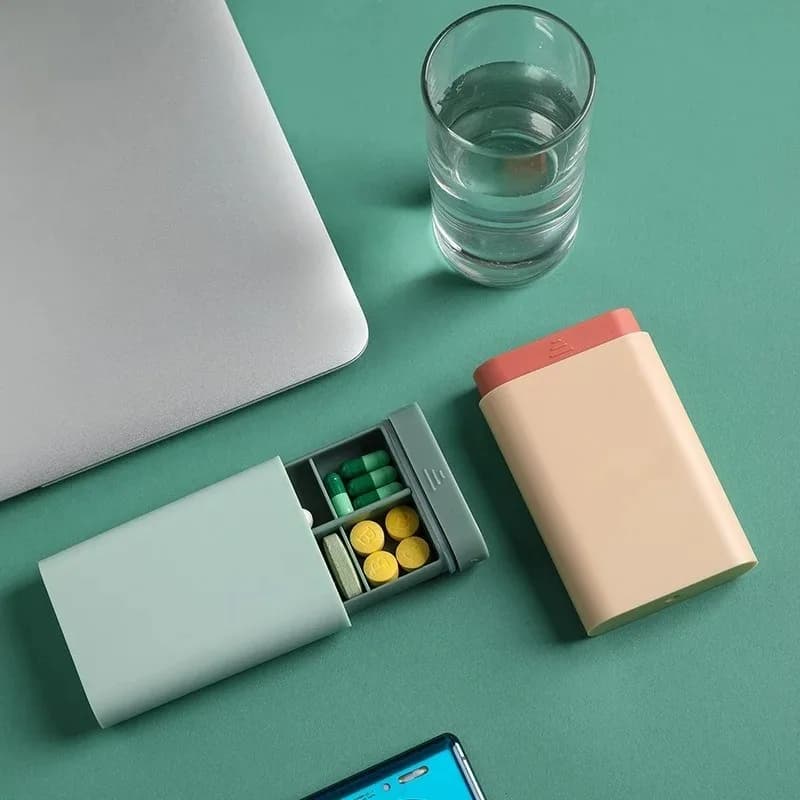 New Portatile Weekly Tablet, Daily Container for Medicines, Vitamins, Fish Oils or Supplements