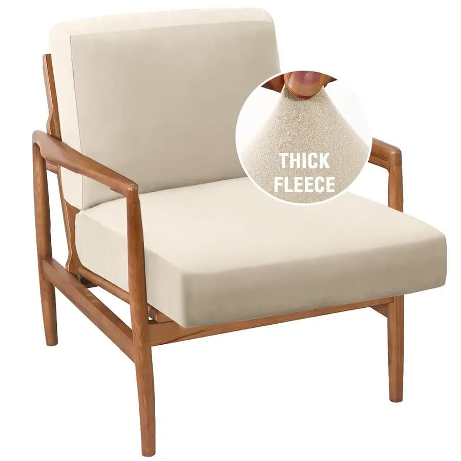 Cover Elasticized 2 Pieces with Armrests for Modern Armchairs, Super Elastic Seat Covers for Living Room, Soft Seat Cover
