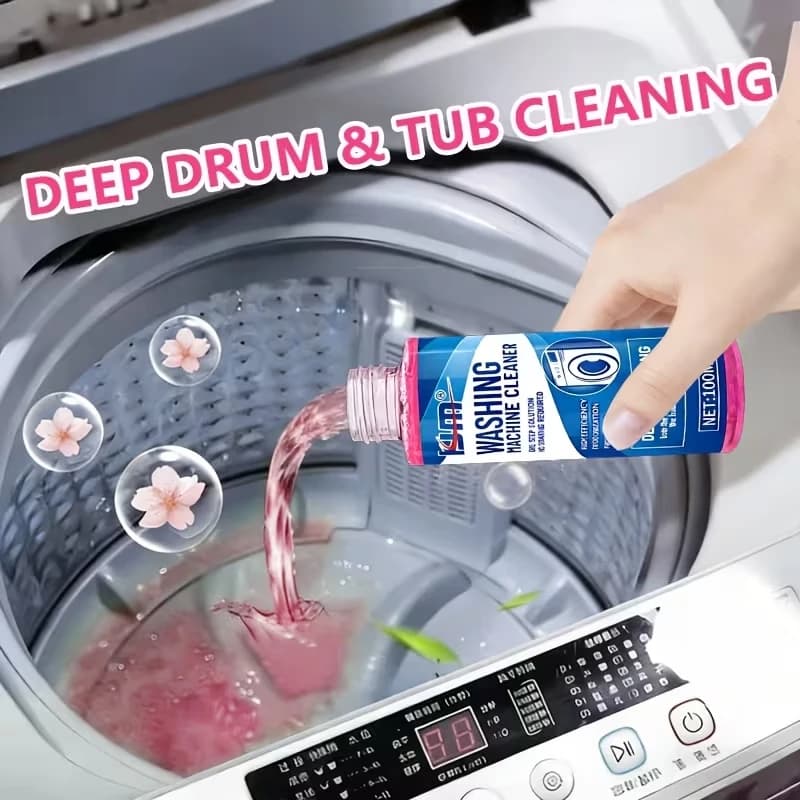 Deep Cleaning Washing Machine Detergent | Polishes Metal Drums & Pipes, Reduces Odor, Freshens Laundry Environment,