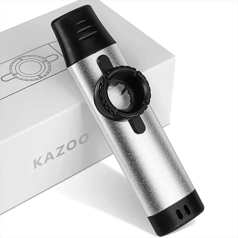 Kazoos in metallo con 5 membrane extra Kazoo in metallo con tono regolabile per chitarra, ukulele, violino, pianoforte, tastiera facile da imparare