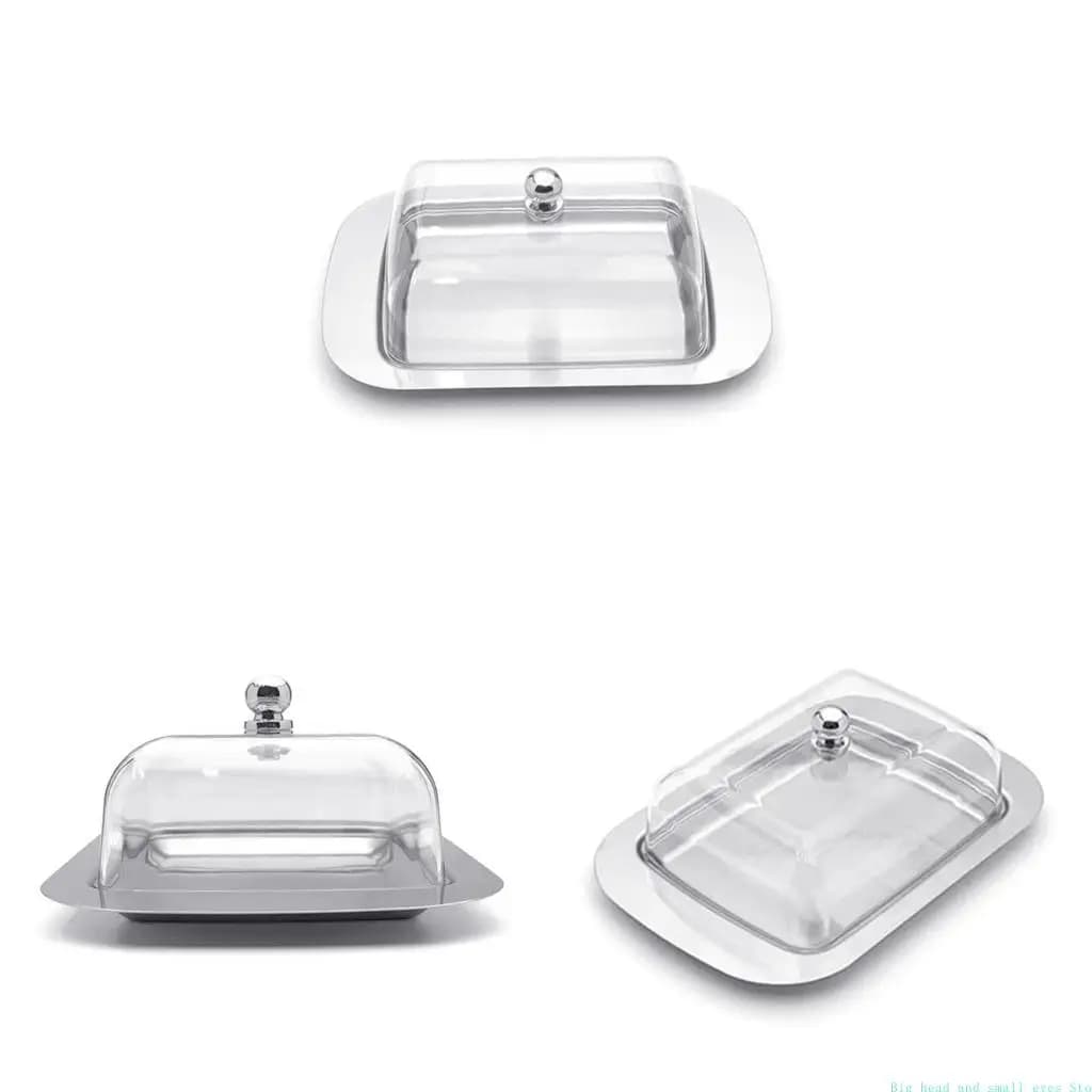 581C Butter Holder Tray with Lid Convenient Butter Storage Dish Butters Container for Countertop Practical Kitchen Tool