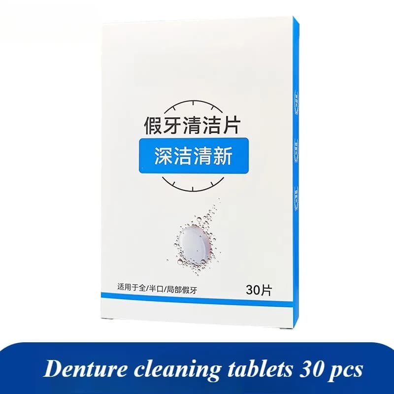 Compressed for cleaning the complete prosthesis for cleaning the effervescent prosthesis Orthodontic cleansing Tartar removal Product for teeth whitening Oral hygiene