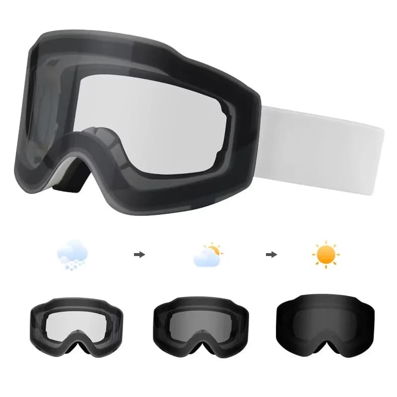 Airo Baikang's New 7075 Anti Fog Color Changing Ski Goggles with Magnetic Lenses for Snow and Snow Blind Goggles Equipment
