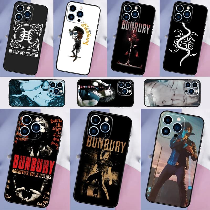 Custodia Enrique Bunbury per iPhone 16 15 13 12 11 14 Pro Max Mini X XR XS Max Plus Cover posteriore paraurti