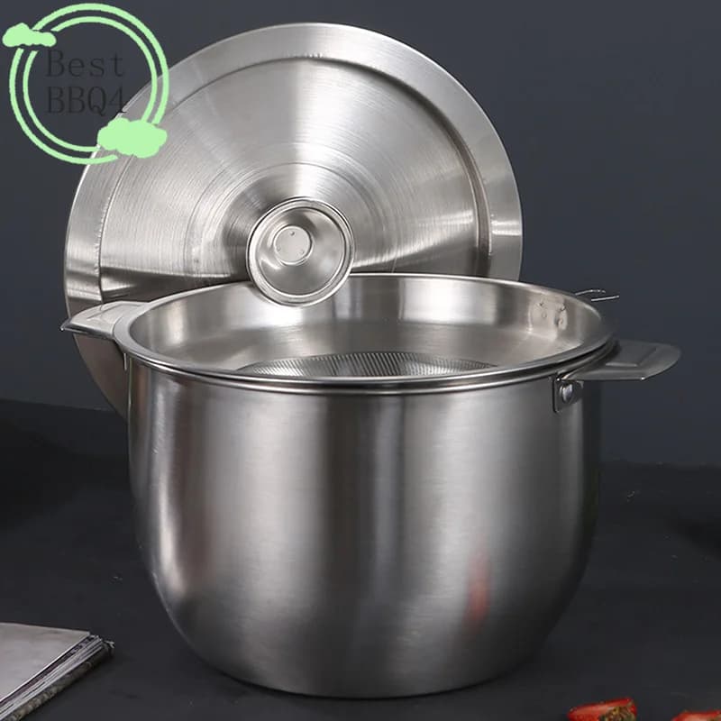 Coperchio per pentola in acciaio inossidabile (BBQ4) 20/22/24CM, riutilizzabile, per wok, padella, ciotola piatta