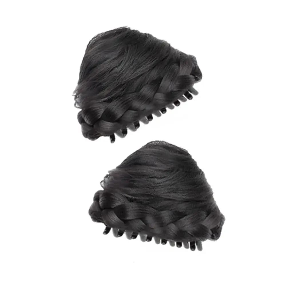 Cute Synthetic Cat Ear Wig Bag Fluffy Brown Cat's Ear Hair Bun Black Natural Clip In Hair Bun Women