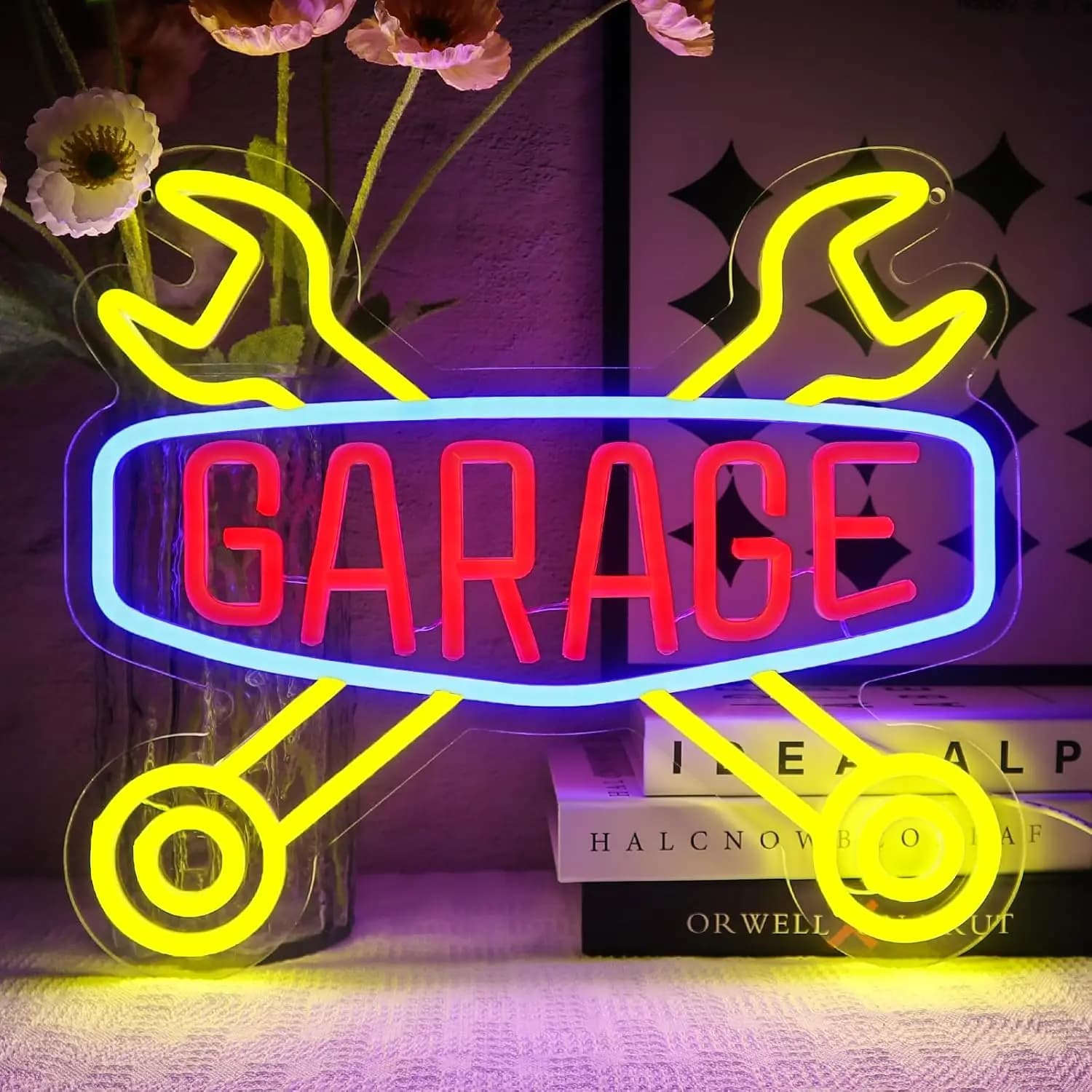 Garage Neon Sign LED Neon Light Sign USB Powered for Wall Decor sala giochi Man Cave Club Bar compleanno Halloween Party Decor Gifts