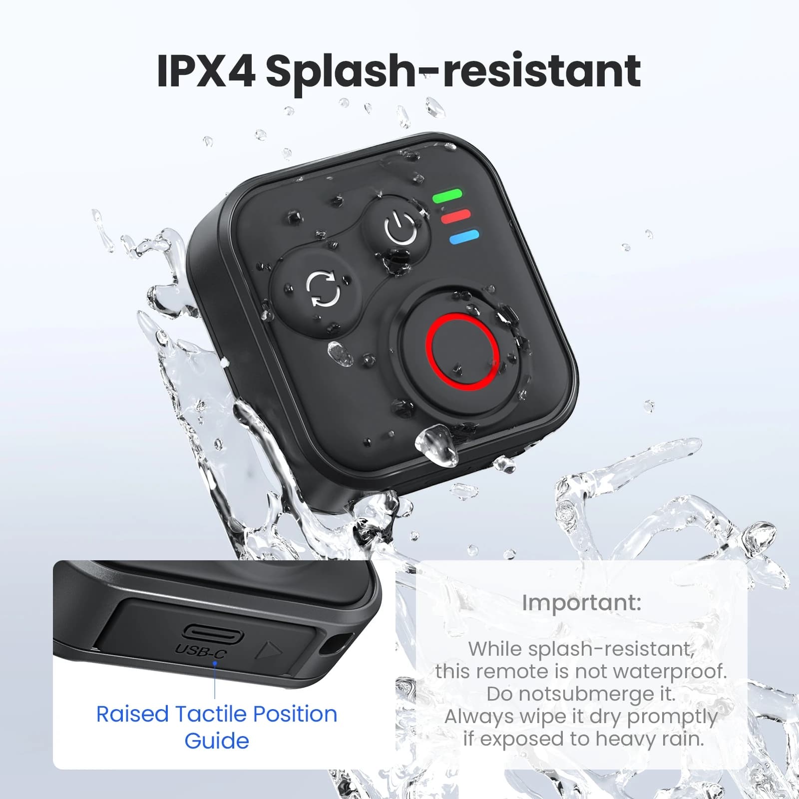 Waterproof remote control Compatible with Bluetooth for DJI Osmo 360 Action 6/5 Pro/4, Camera Controller
