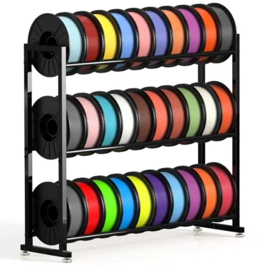 3D 3D Filament Shelves - Robust Metal Bobbin Door for 30 ABS TPU PLA Filament Rolls