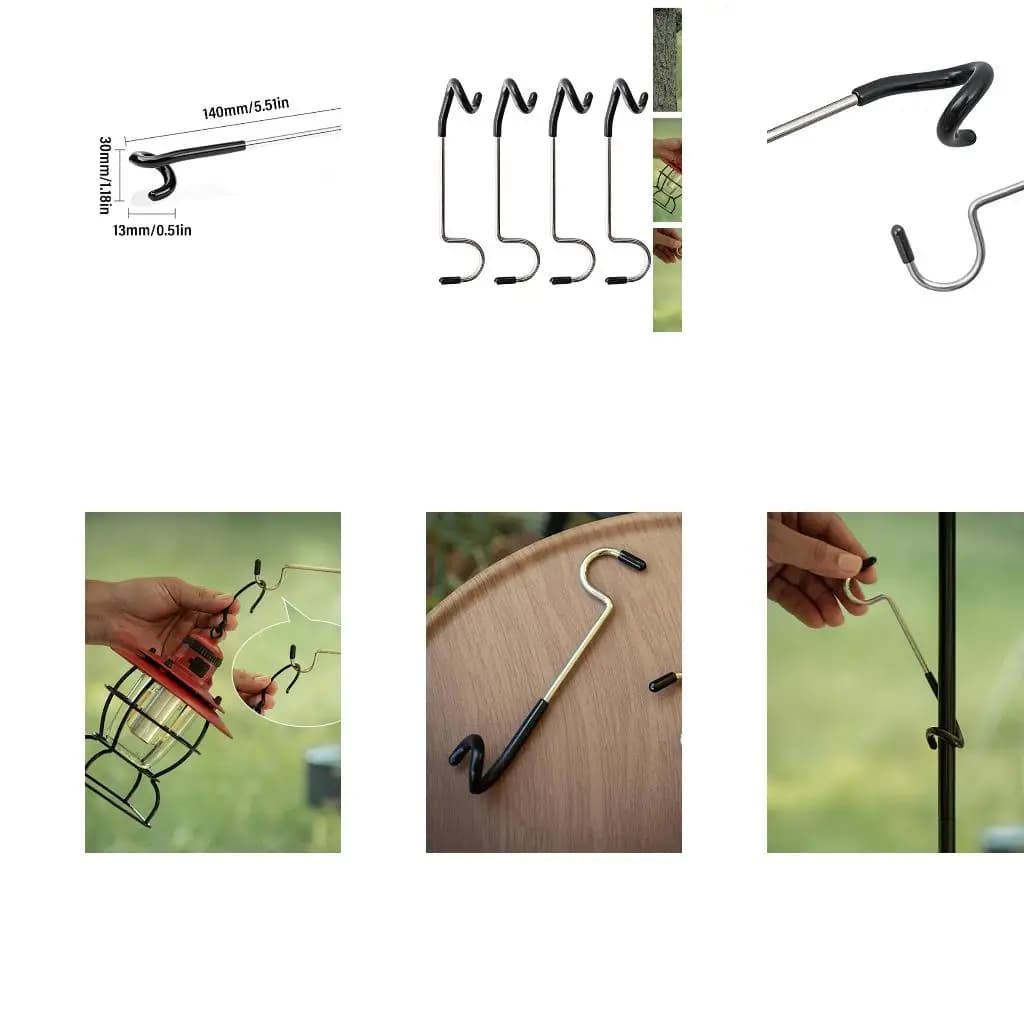 Q39E Camping Light Lamps Hook, Metal Hook Outdoor Tent Light Hook Hanging Equipment