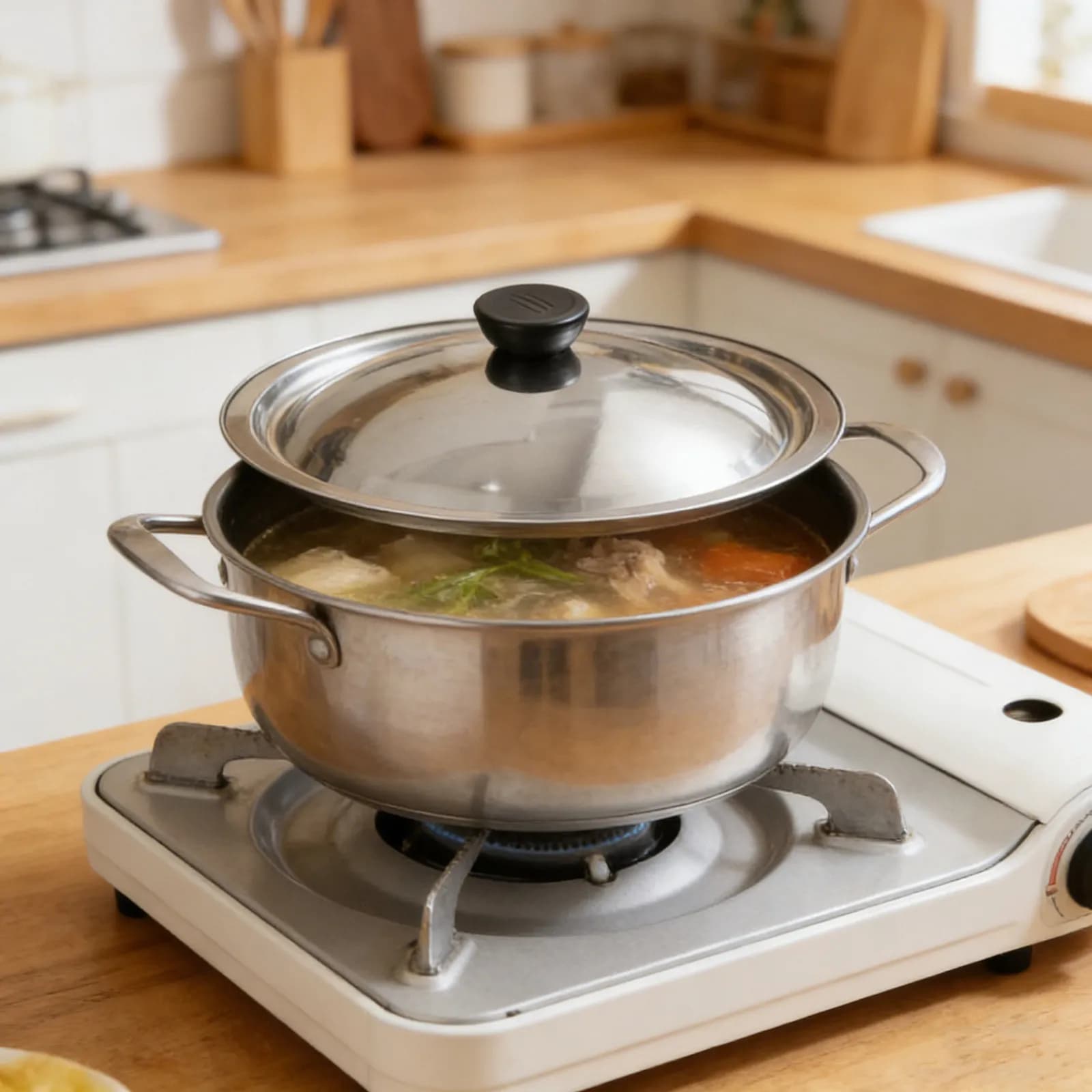 Coperchio Universale in Acciaio Inossidabile Rinforzato da 22 cm per Padella, Wok e Pentole - Ricambio Facile da Pulire e Robusto