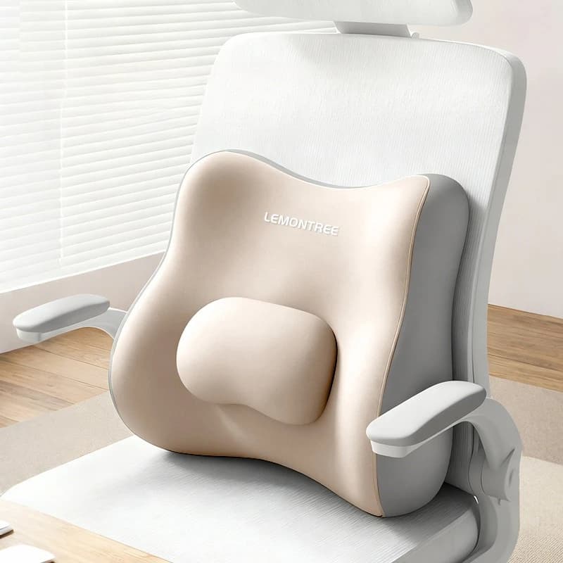 Cuscino ergonomico di supporto lombare per sedia, cuscino per la schiena in memory foam, cuscino per la vita per alleviare il dolore, per ufficio, scrivania, sedile auto