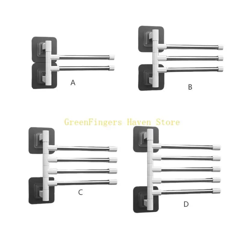 F68D Portasciugamani girevole Portasciugamani da bagno Portasciugamani oscillante a parete Portasciugamani pieghevole per