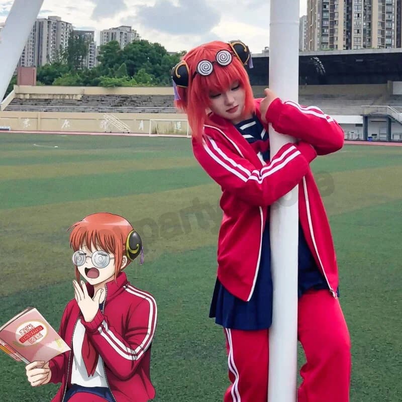 Costume Cosplay Anime Silver Soul Kagura, Complete Set of Sporty Fabric for Teacher Silver Class Z of 3rd year, Haruhi orm